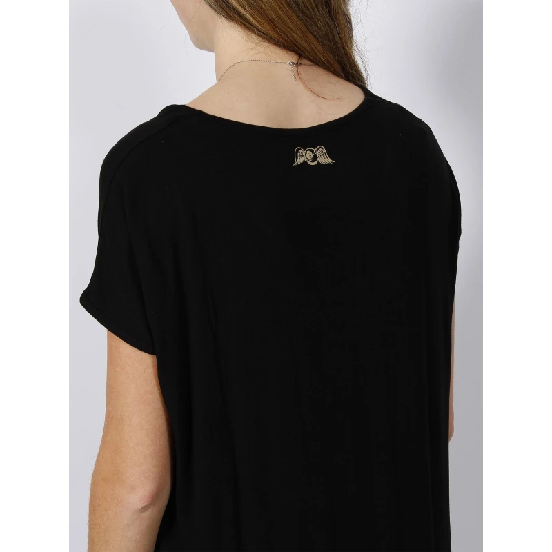 Robe T-shirt Print Logo Noir Femme - Von Dutch â Image 4