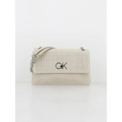 Sac à Main Re-lock Conv Suede Beige Femme - Calvin Klein