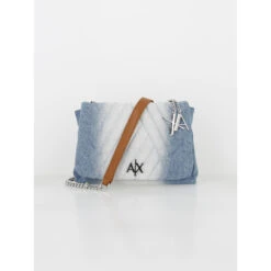 Sac Bandoulière Messenger Denim Bleu Femme - Armani Exchange