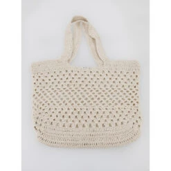 Sac Shopping Maille Ocean Beige Femme - Barts