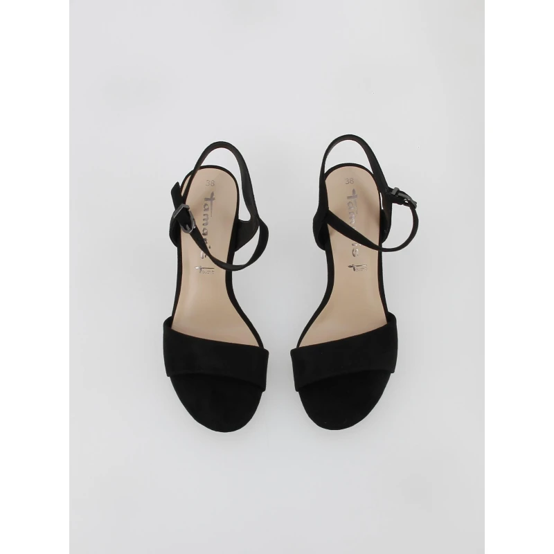 Sandales à Talons Suédine Noir Femme - Tamaris – Image 4