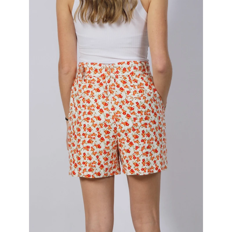 Short Ă Fleurs Rosie Blanc Orange Femme - Vero Moda â Image 2