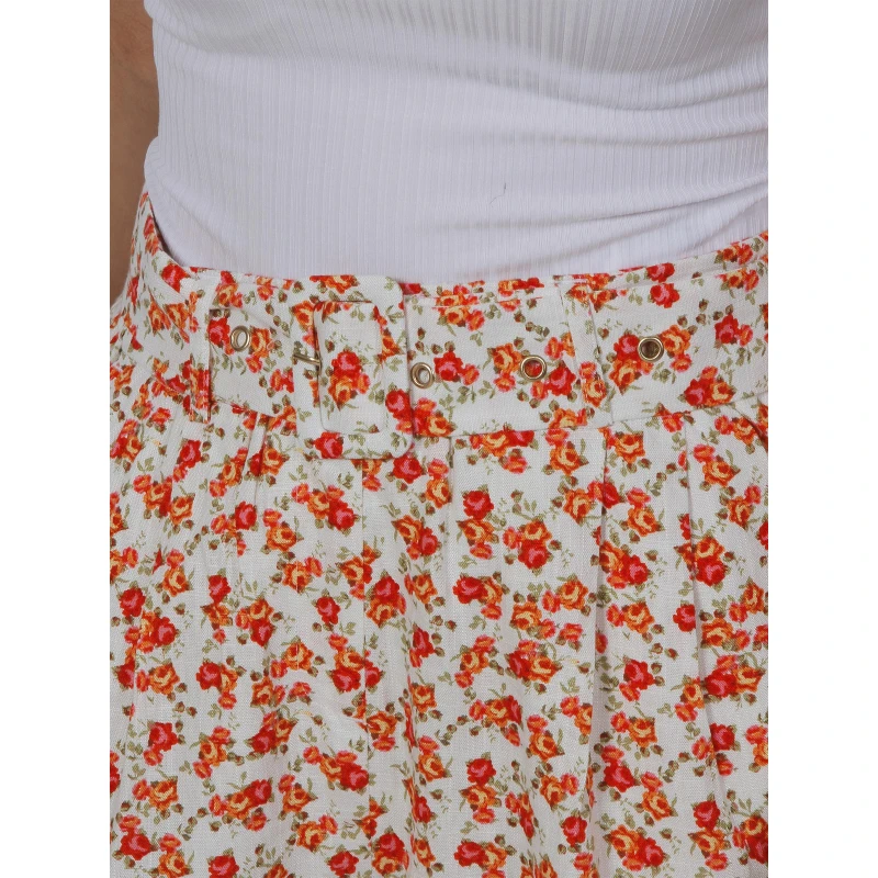 Short Ă Fleurs Rosie Blanc Orange Femme - Vero Moda â Image 4