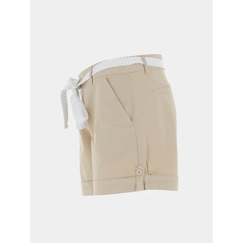 Short Ceinture Olah Beige Femme - Sun Valley â Image 3