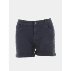 Short En Jean Cerise Bleu Marine Femme - Deeluxe