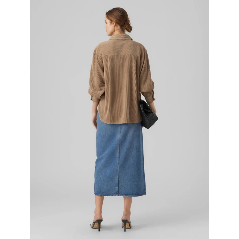 Surchemise Sascha Corduroy Marron Femme - Vero Moda â Image 2