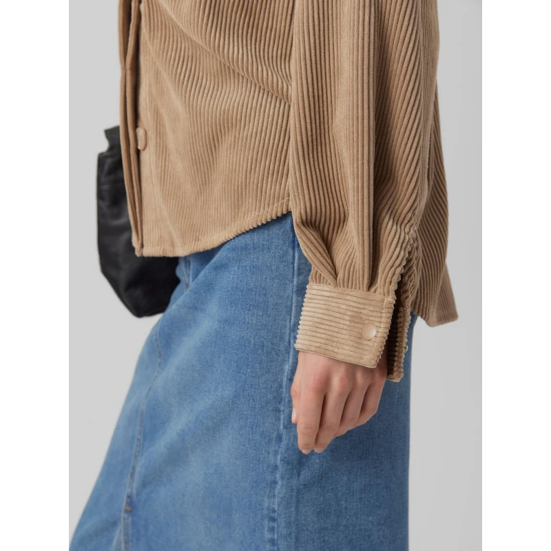Surchemise Sascha Corduroy Marron Femme - Vero Moda â Image 4