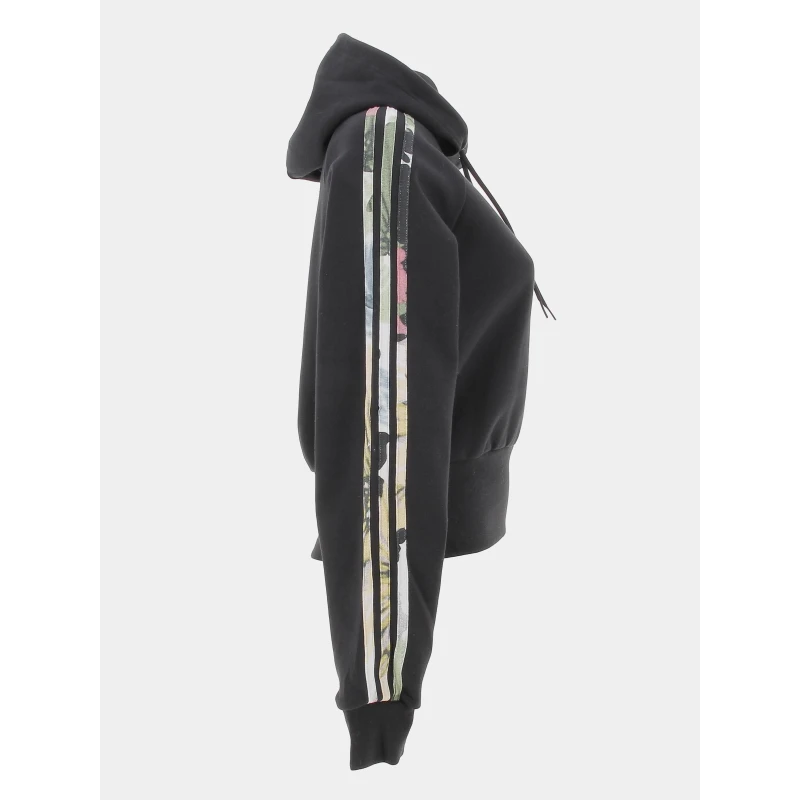 Sweat Ă Capuche 3 Bandes Noir Femme - Adidas â Image 3