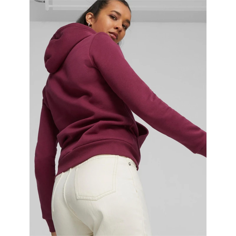Sweat Ă Capuche Essential Logo Bordeaux Femme - Puma â Image 2