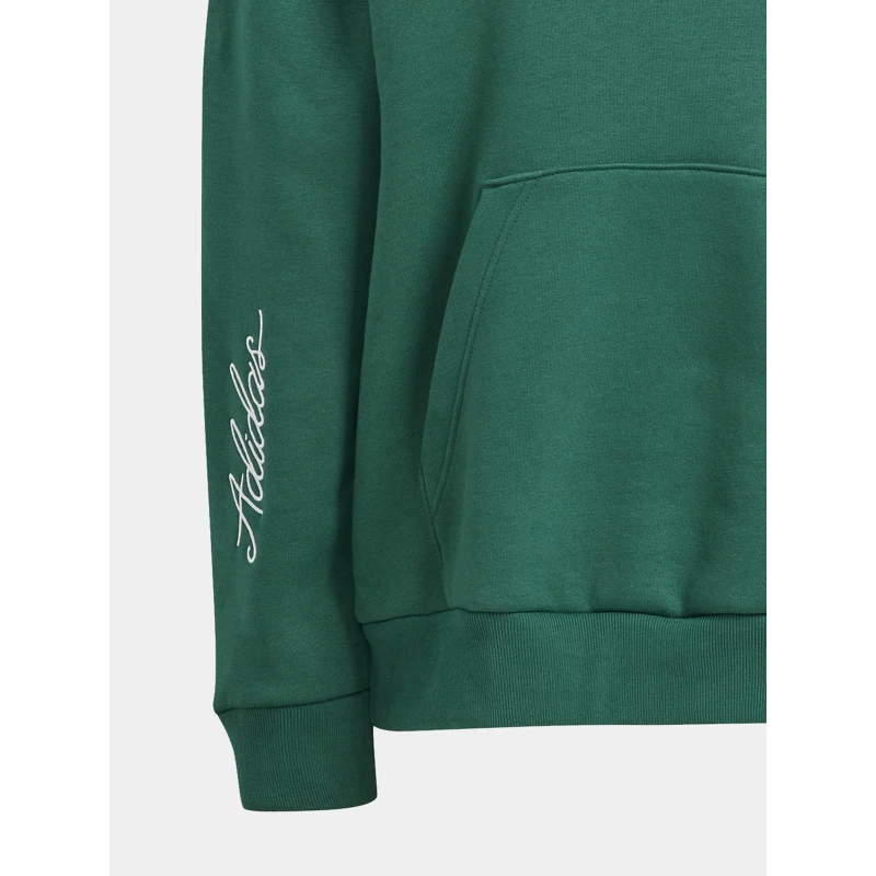 Sweat à Capuche Motifs Brodés Vert Fôret Femme - Adidas – Image 4