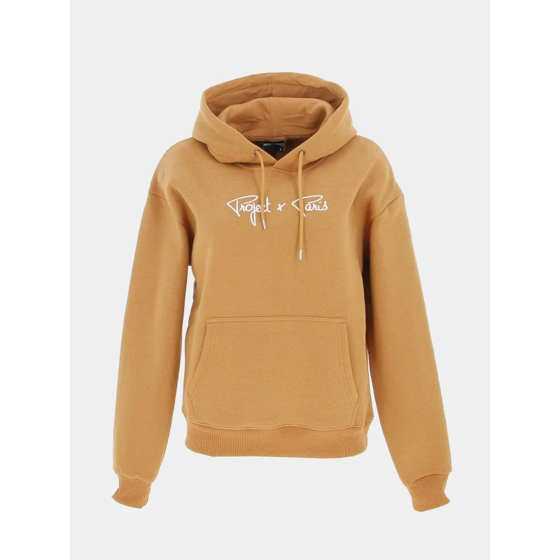 Sweat Ă Capuche Signature Camel Femme - Project X Paris