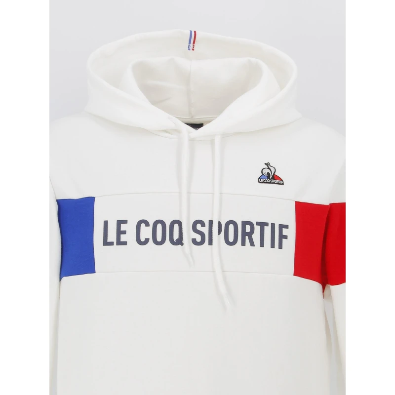 Sweat Ă Capuche Tricolore Blanc - Le Coq Sportif â Image 3