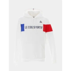 Sweat à Capuche Tricolore Blanc - Le Coq Sportif
