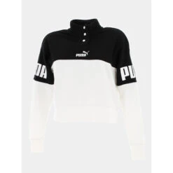 Sweat Crop Wer Hp Crew Noir/blanc Femme - Puma