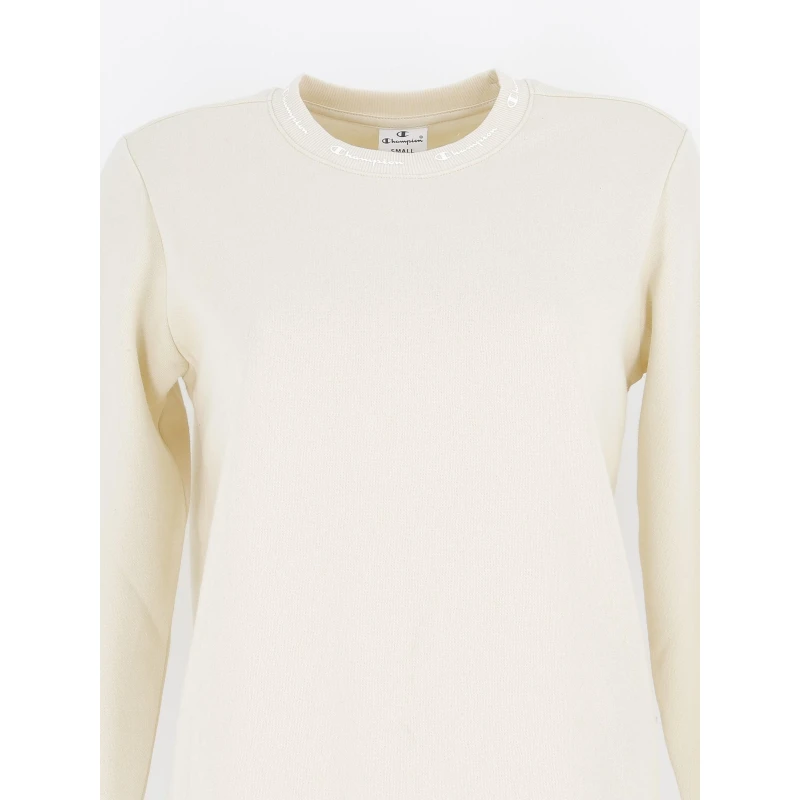 Sweat Logo Col Crewneck Jaune Femme - Champion â Image 4