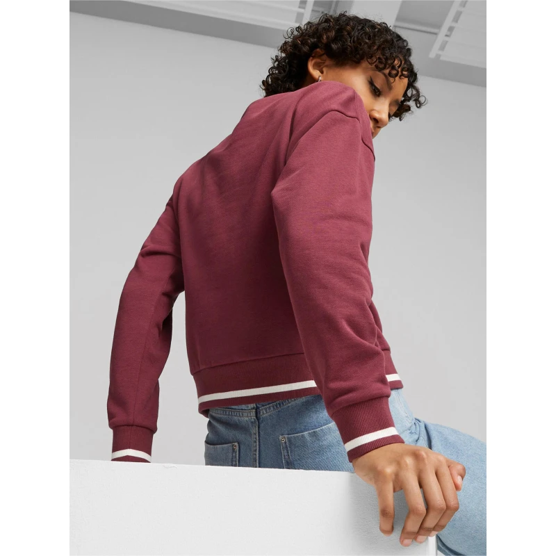 Sweat Squad Crew Fl Bordeaux Femme - Puma â Image 2
