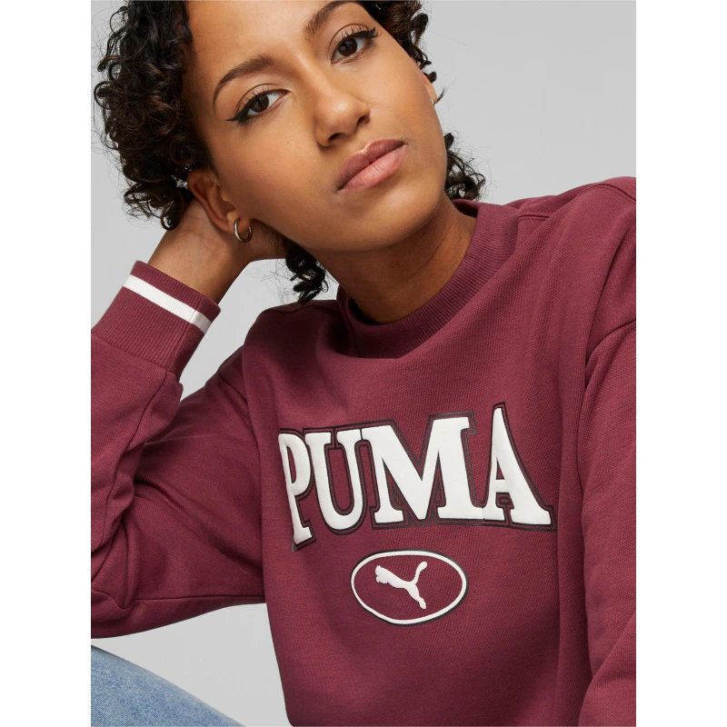 Sweat Squad Crew Fl Bordeaux Femme - Puma â Image 4