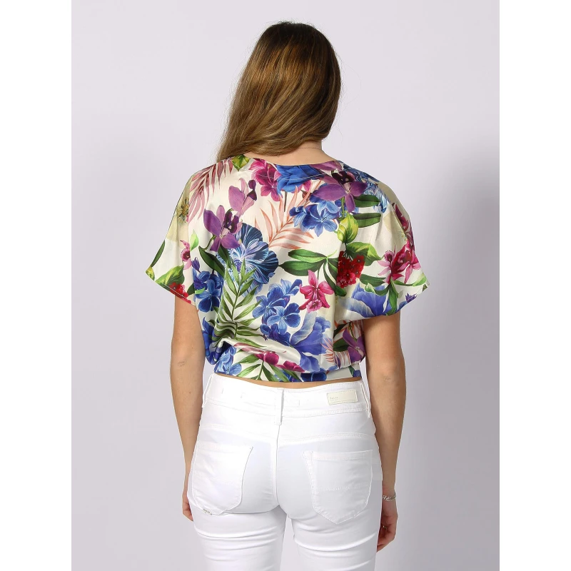 T-shirt Ă Noeud Floral Alva Multicolore Femme - Guess â Image 2