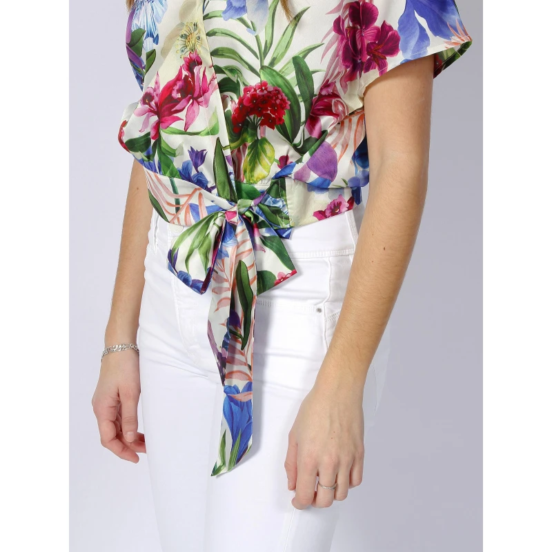 T-shirt Ă Noeud Floral Alva Multicolore Femme - Guess â Image 4