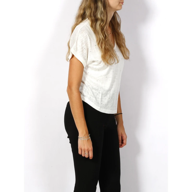 T-shirt Bibou à Clous Crème Femme - Le Temps Des Cerises – Image 3