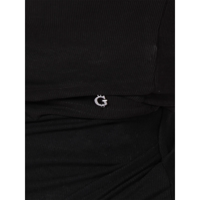 T-shirt Cheryl Jewel Dos Ouvert Noir Femme - Guess â Image 4