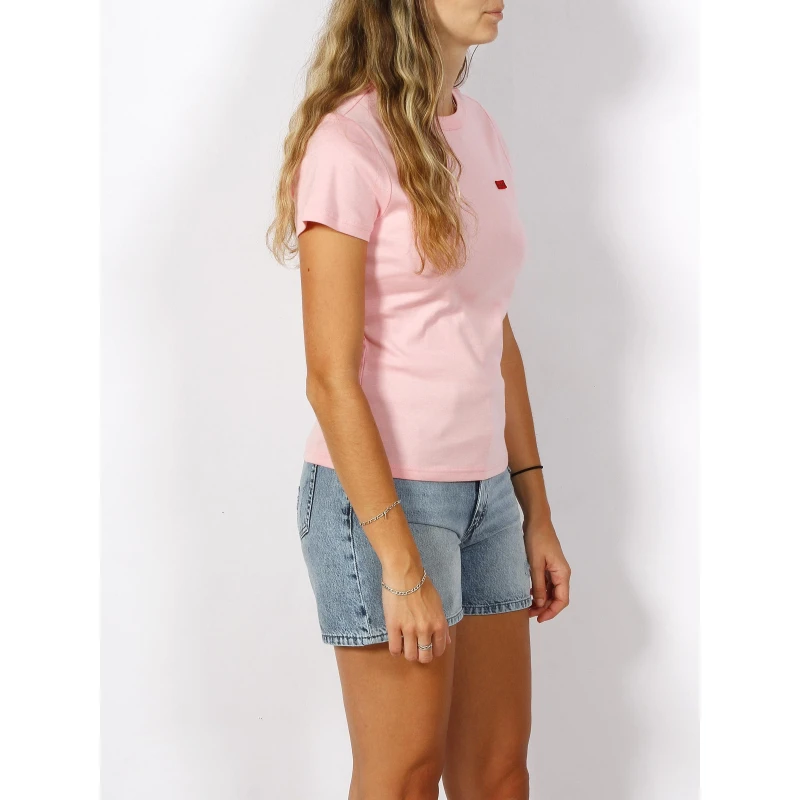 T-shirt Classic Logo Rouge Rose Femme - Hugo – Image 3