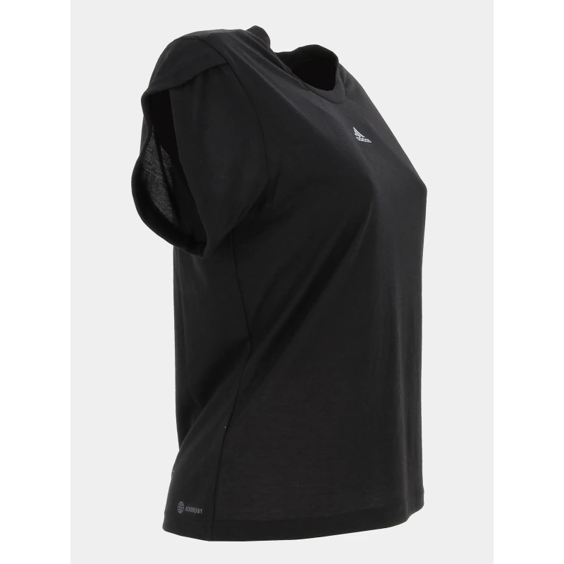 T-shirt De Sport Floral Noir Femme - Adidas â Image 2