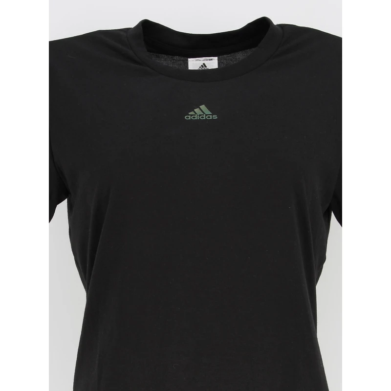 T-shirt De Sport Floral Noir Femme - Adidas â Image 4