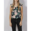 T-shirt Floral Sylvie Bleu Marine Femme - Only