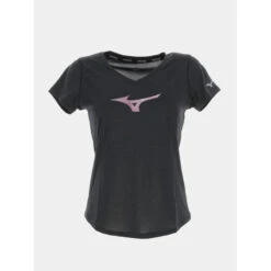 T-shirt Impulse Core Gris Anthracite Femme - Mizuno