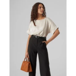 T-shirt Merle Ample Beige Femme - Vero Moda