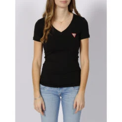 T-shirt Mini Triangle Noir Femme - Guess