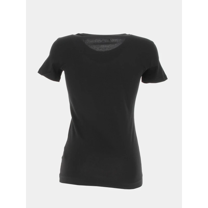 T-shirt Round Logo Noir Femme - Guess â Image 2