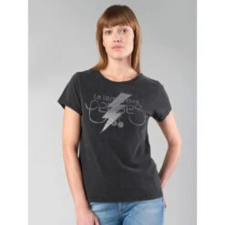 T-shirt Tonito à Paillettes Noir Femme - Le Temps Des Cerises