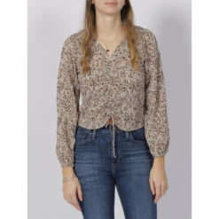 Top Froncé Heidi Floral Violet Femme - Only