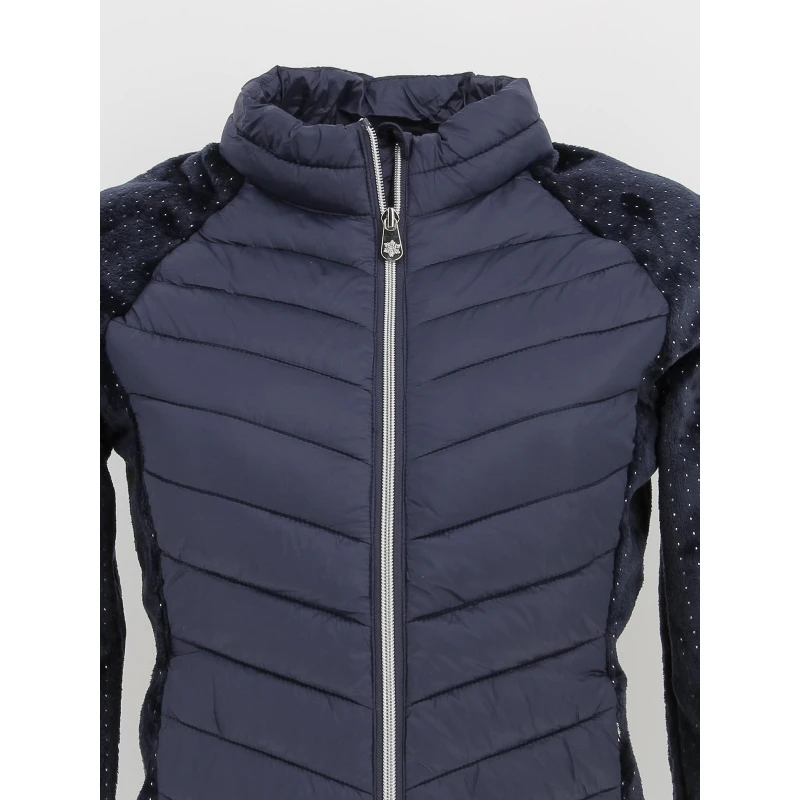 Veste Polaire Bi-matière Nikki Bleu Marine Femme - Angele Sportswear – Image 3