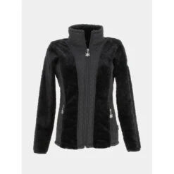 Veste Polaire Bi-matiĂšre Vienne Noir Femme - Angele Sportswear